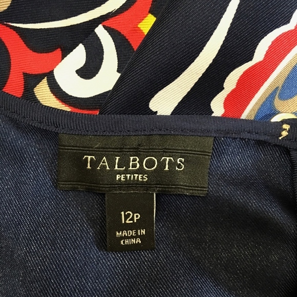 Talbots Petite Silk Sleeveless Top Size 12 Blue - Picture 6 of 7